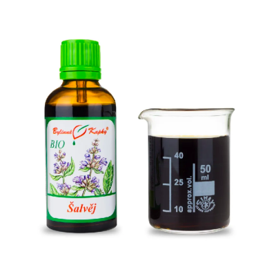 ŠALVĚJ BIO - bylinné kapky - tinktura 50 ml BYLINNÉ KAPKY