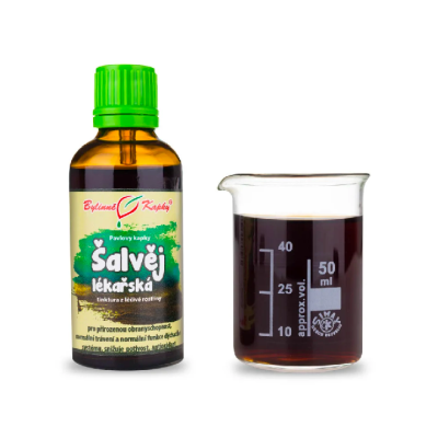 ŠALVĚJ LÉKAŘSKÁ - Pavlovy bylinné kapky - tinktura 50 ml...