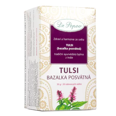 TULSI BAZALKA POSVÁTNÁ - bylinný čaj porcovaný - 30 g Dr....