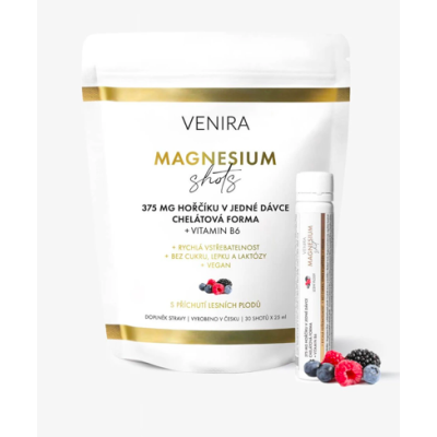 MAGNESIUM SHOTS lesní plody - bisglycinát s vitaminem B6...