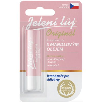 JELENÍ LŮJ - Pomáda na rty s mandlovým olejem - 4,5 g REGINA
