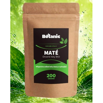 MATÉ - ZELENÉ LISTY BIO - sypaný nápoj 200g BOTANIC