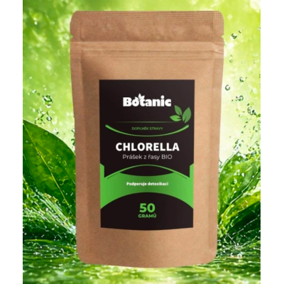CHLORELLA BIO - Prášek z řasy 50g BOTANIC