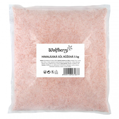 Himálajská sůl růžová jemná 5000 g Wolfberry