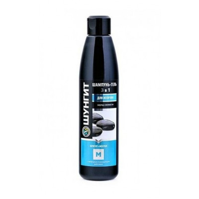 ŠUNGITOVÁ SPRCHOVÝ GEL PRO MUŽE S MENTOLEM 3V1 330 ml FRATTI