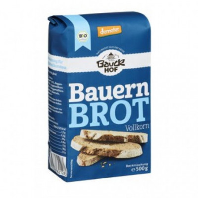 6 x Bauckhof Bio Směs na Selský chléb celozrnná, 500g